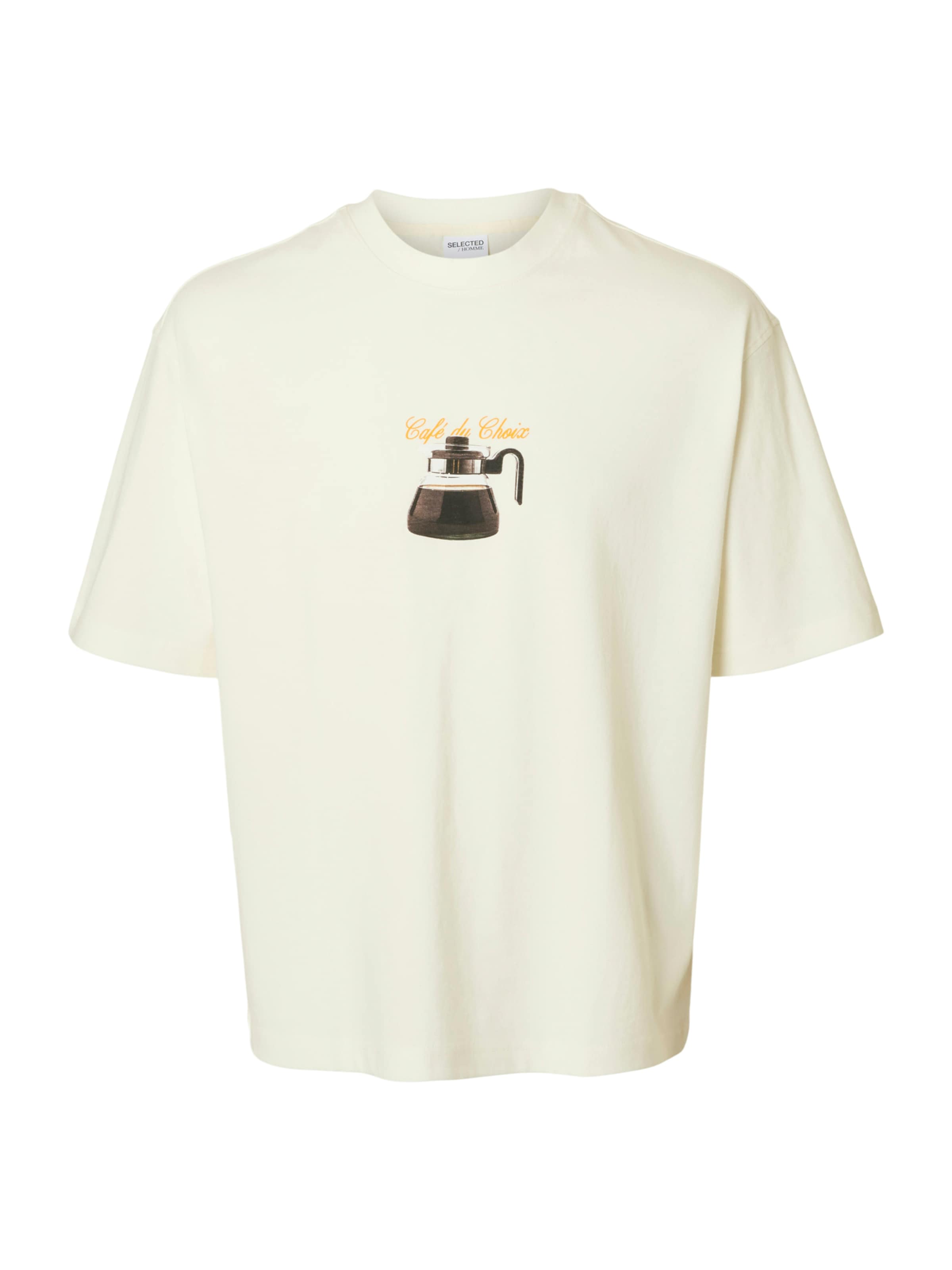 SELECTED Μπλουζάκι 'SLHNorman' σε μπεζ: μπροστά