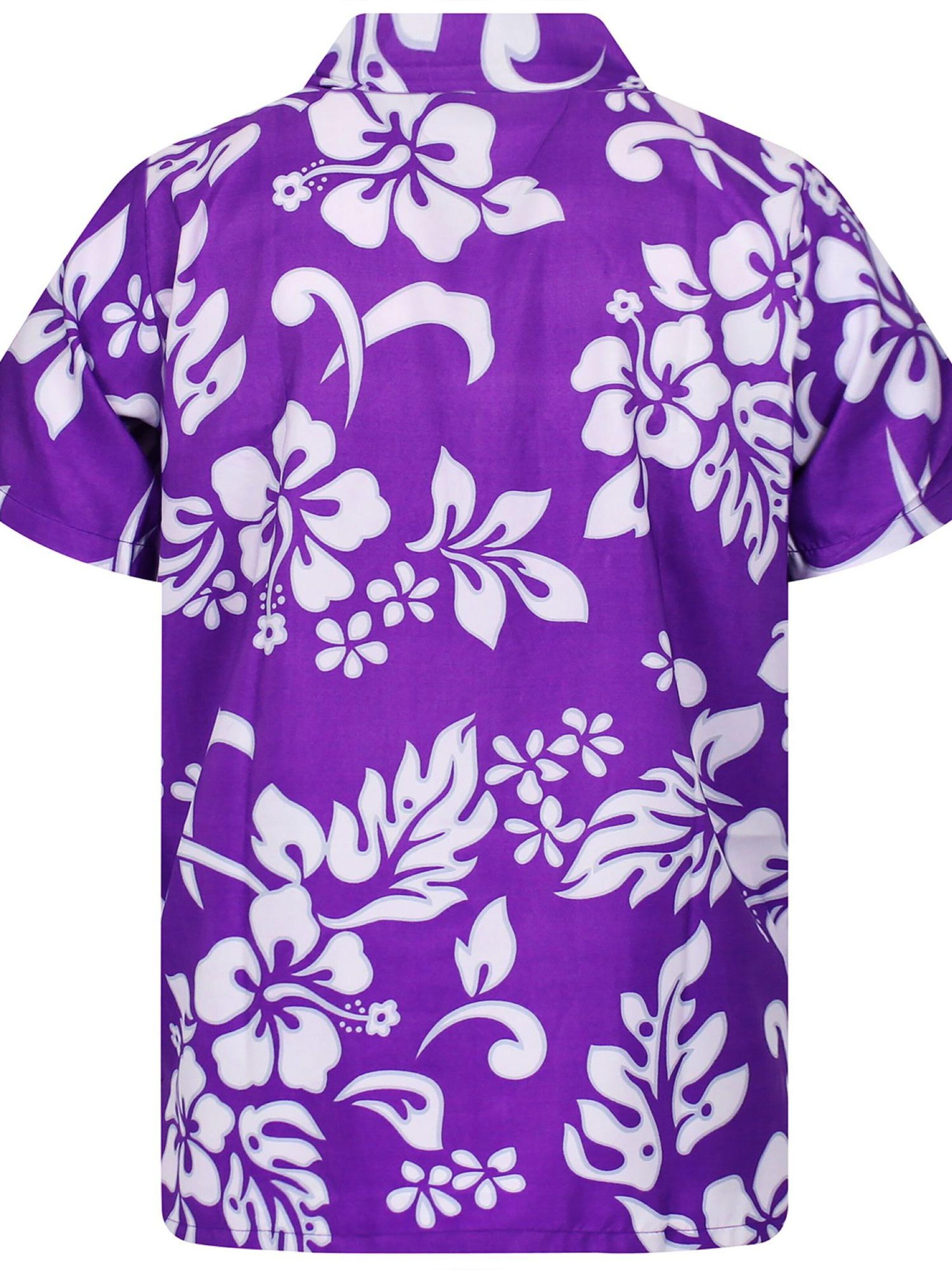 King Kameha Shirt 'Hibiscus' in Purple