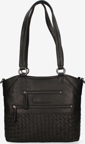 Borsa a spalla 'Borsa a Spalla Uomo Vera Pelle Vitello Ingrassata con Tracolla Regolabile 30x30 cm' di HILL BURRY in nero: frontale