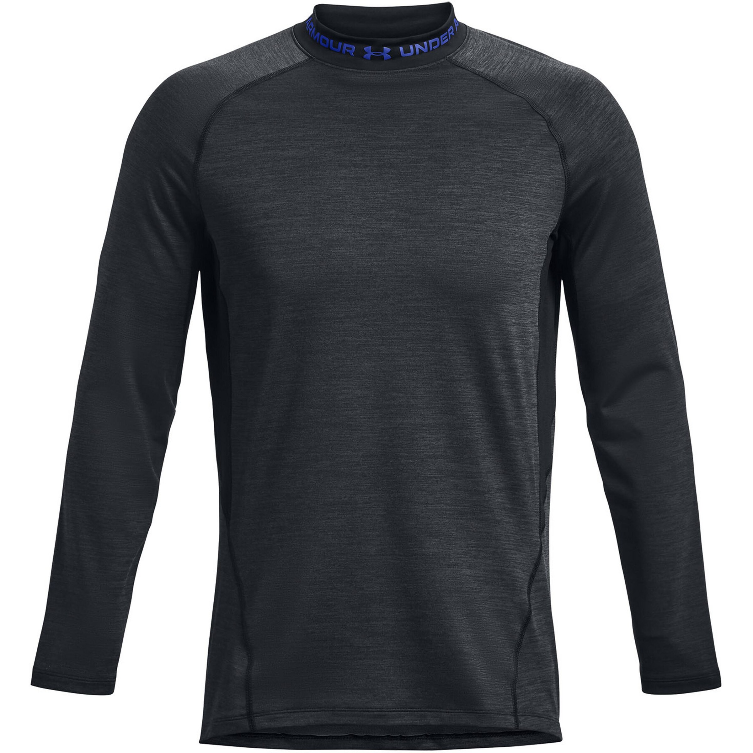 UNDER ARMOUR Performance Shirt 'Twist Mock' in Black: front