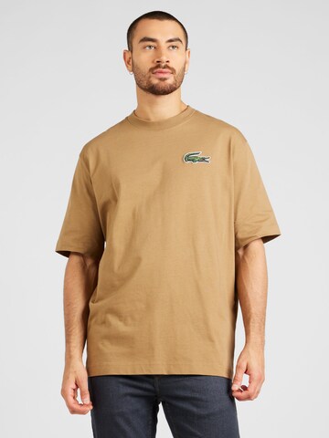 T-Shirt LACOSTE en marron : devant