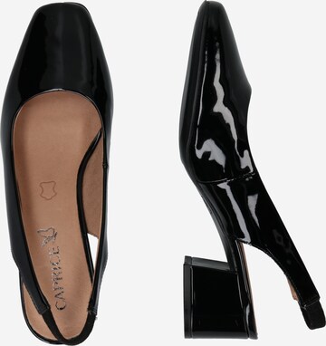 CAPRICE Дамски обувки на ток с отворена пета в черно