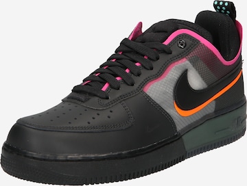 melns Nike Sportswear Zemie brīvā laika apavi 'AIR FORCE 1 REACT 1.5': no priekšpuses