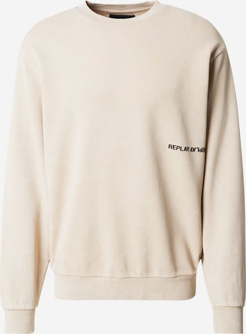 REPLAYSweater majica - bež boja: prednji dio