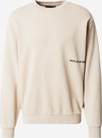 Sweat-shirt REPLAY en beige : devant