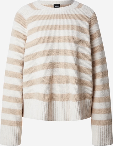 BOSS Neulepaita 'Frixel' värissä beige: etupuoli