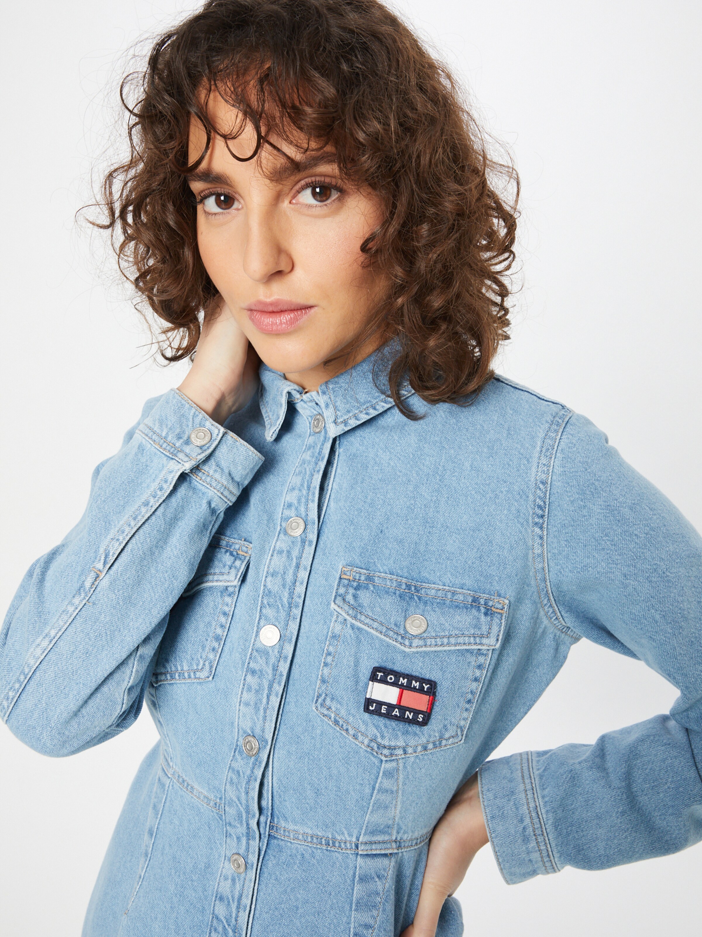 Frauen Große Größen Tommy Jeans Kleid in Navy - BE05598 Frauen Große Größen Tommy Jeans Kleid in Navy - BE05598