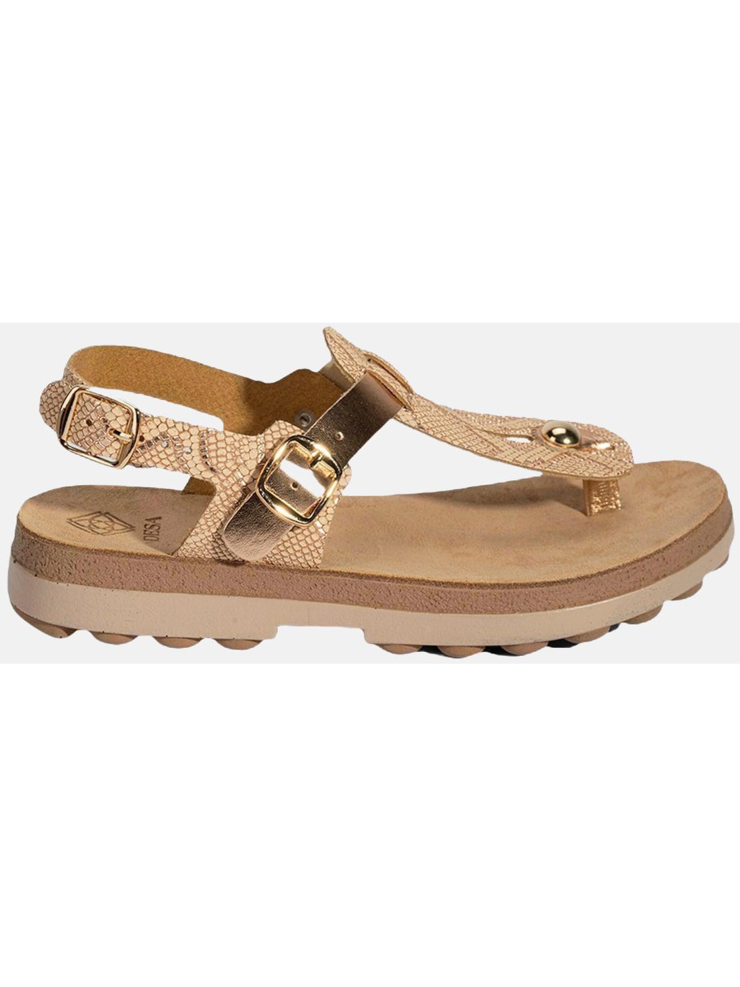 Desa Sandals in Beige: front