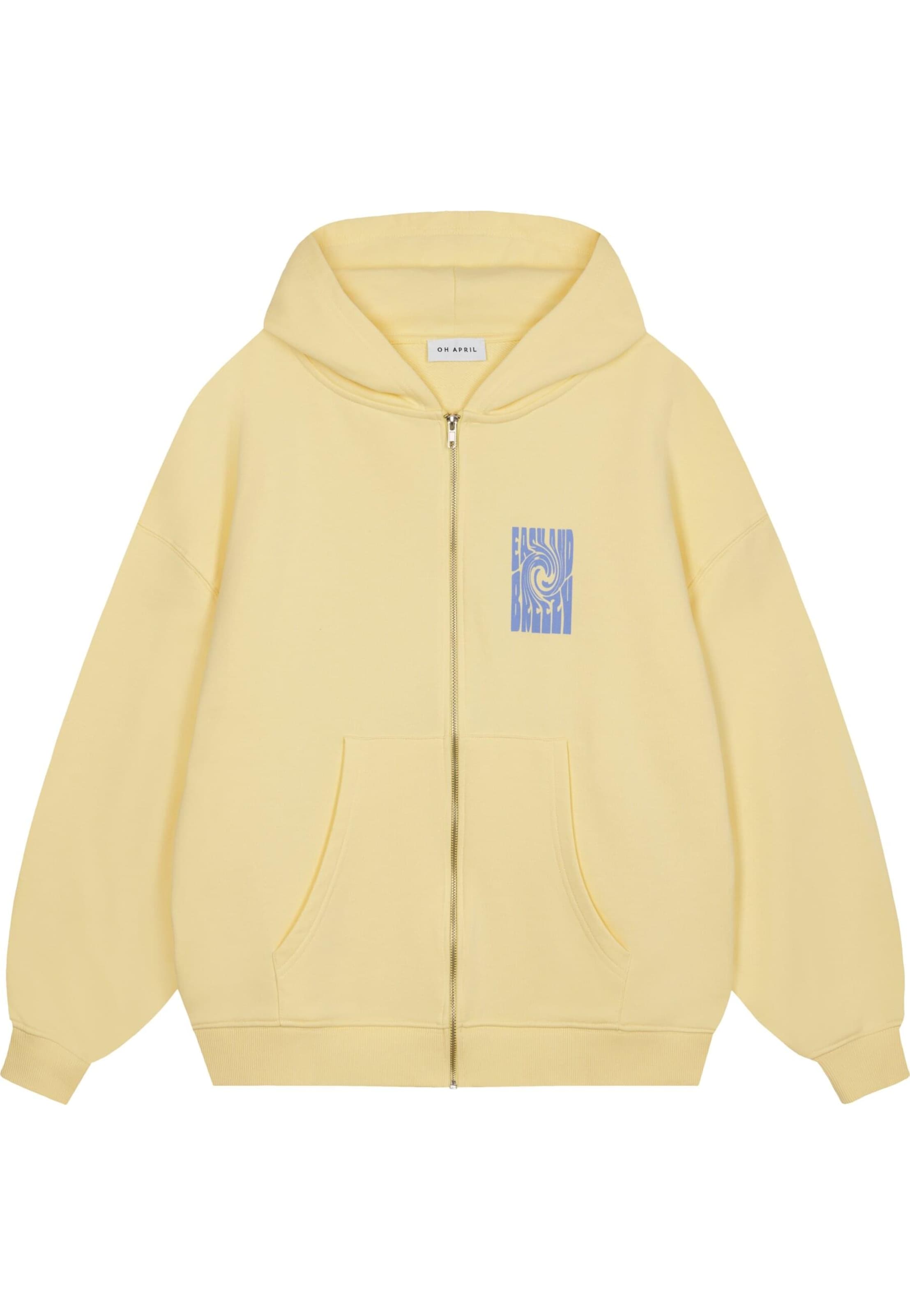 OH APRIL Tepláková bunda 'Breezy' - Žltá: predná strana