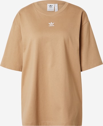 ADIDAS ORIGINALS - Camisa 'ESS' em castanho: frente