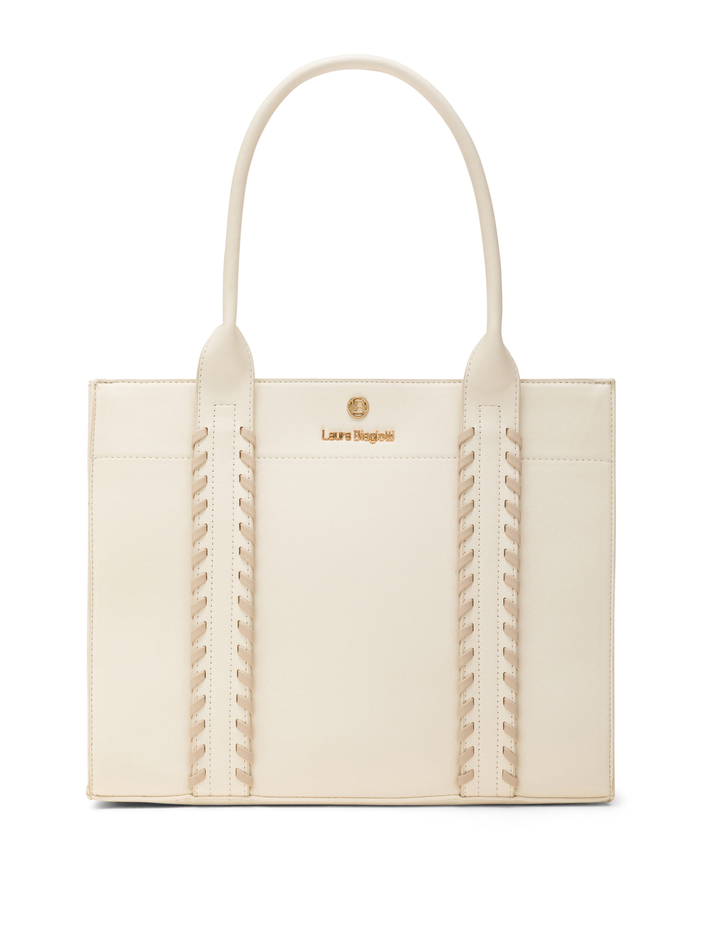 Borsa a spalla 'Ellette 1' di Laura Biagiotti in bianco: frontale