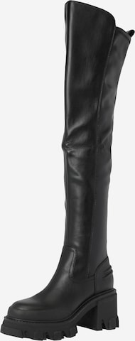 BUFFALO Over the Knee Boots 'RIOT' in Black: front