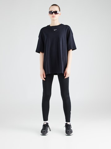 NIKE Skinny Sporthose in Schwarz