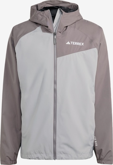 ADIDAS TERREX Veste outdoor 'Multi 2L' en taupe / gris clair / blanc, Vue avec produit