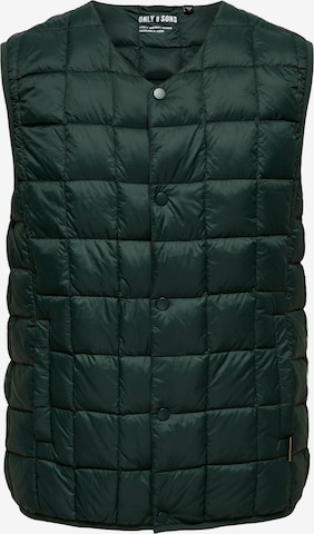 Gilet 'ONSGavin' Only & Sons en vert : devant