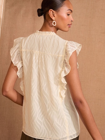 Chemisier love & roses en blanc