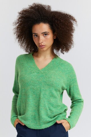 ICHI Pullover 'KAMARA' in Grün: Vorderseite