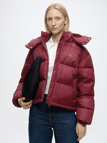 Calvin Klein Jeans Vinterjacka 'ESSENTIAL' i röd