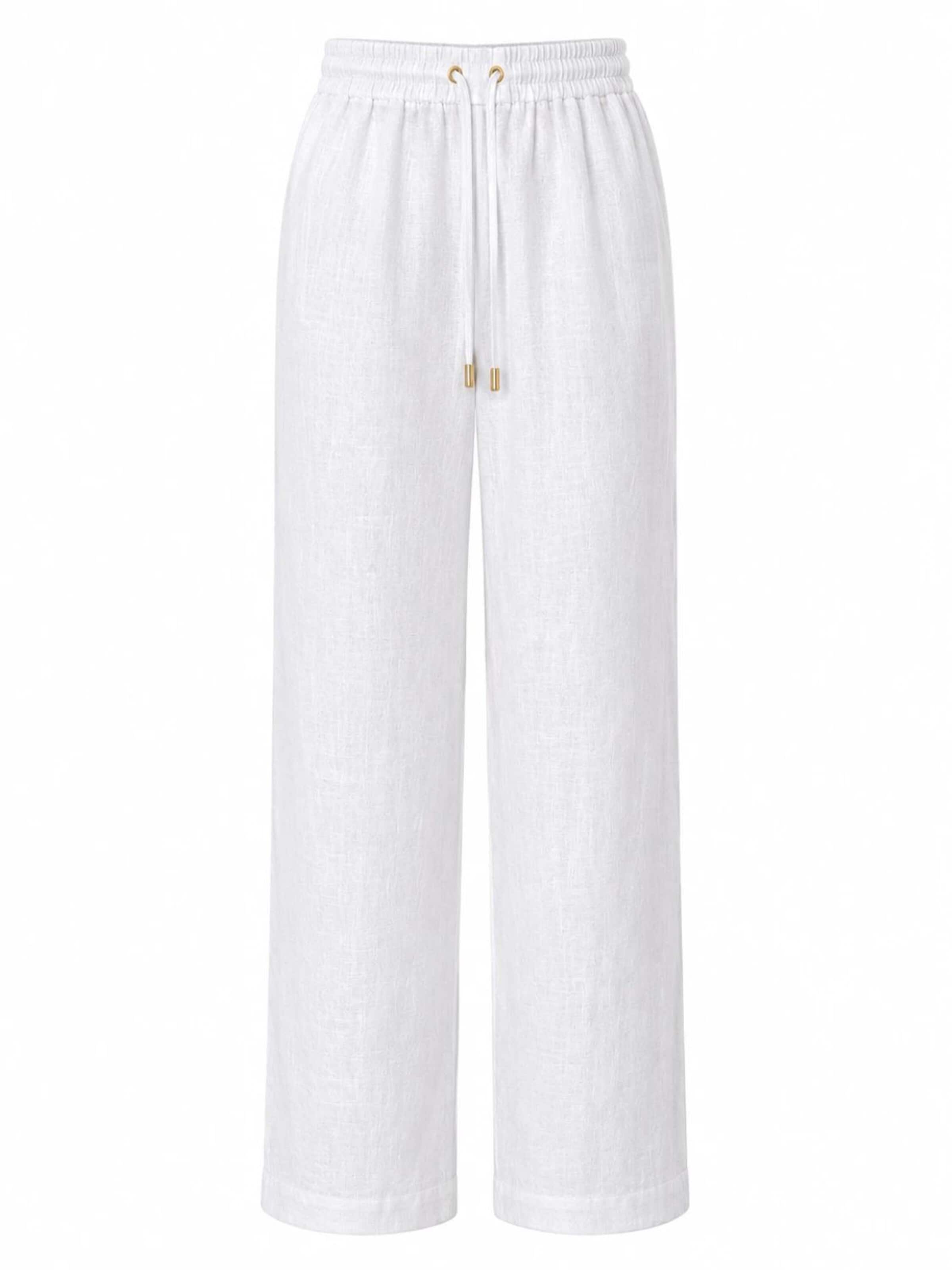 BREEZERA Wide leg Pants in White: front