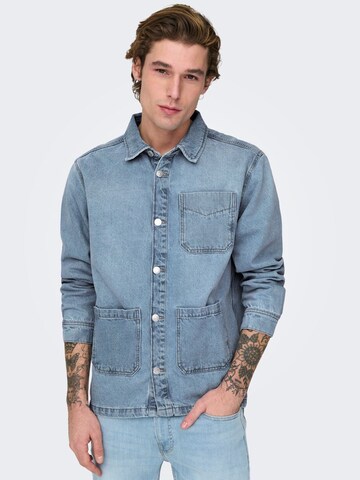 Veste mi-saison Only & Sons en bleu