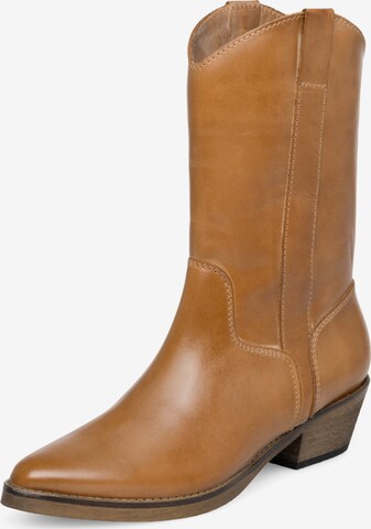 Ivylee Copenhagen Cowboy Boots 'Tracy Escuvado' in Brown: front