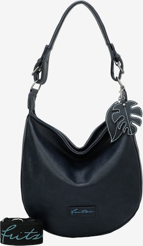 Fritzi aus Preußen Schultertasche 'Eco Hobo' in Blau: Vorderseite