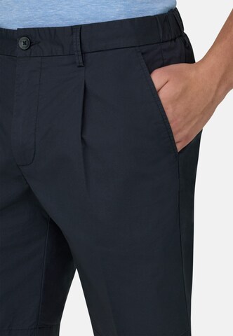 Boggi Milano Slimfit Bandplooibroek in Blauw