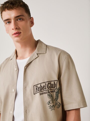 Next Regular Fit Hemd in Beige