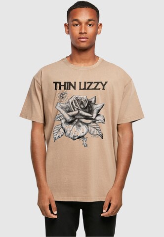 Maglietta 'Thin Lizzy - Rose' di Merchcode in marrone: frontale
