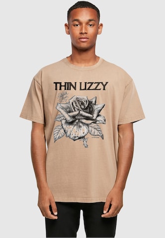 Merchcode Shirt 'Thin Lizzy - Rose' in Brown: front
