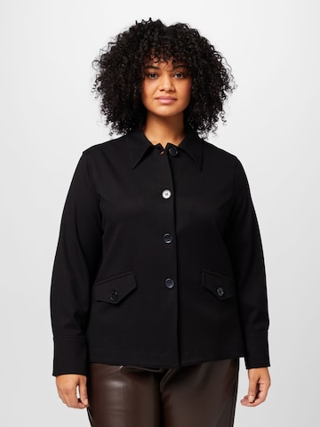 SAMOON Between-Season Jacket in Black: front