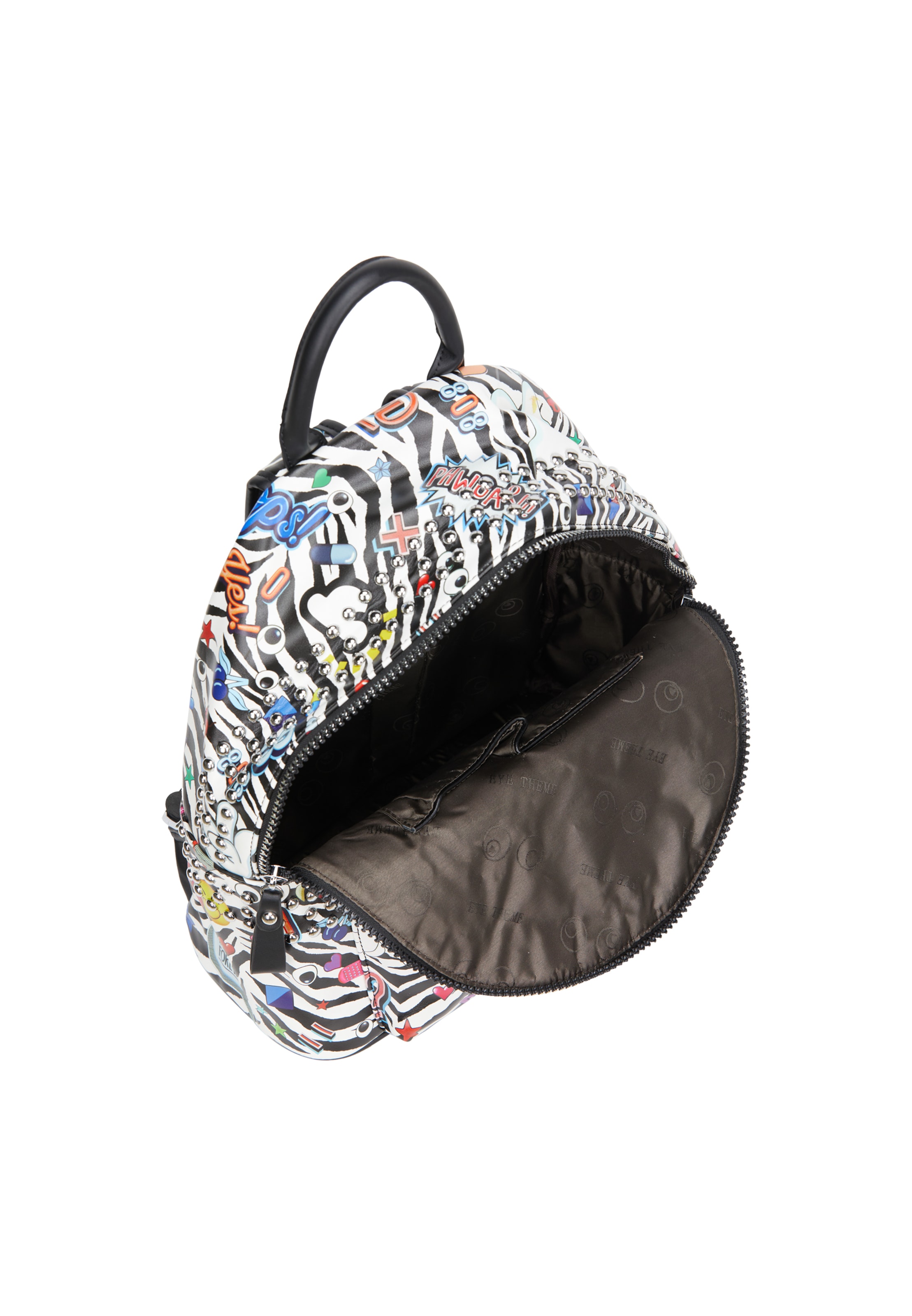MYMO Rucksack 'Pop Eyetheme' in Schwarz