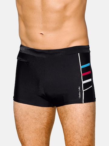 Charles Colby Swim Trunks ' Baron Caylor ' in Black: front