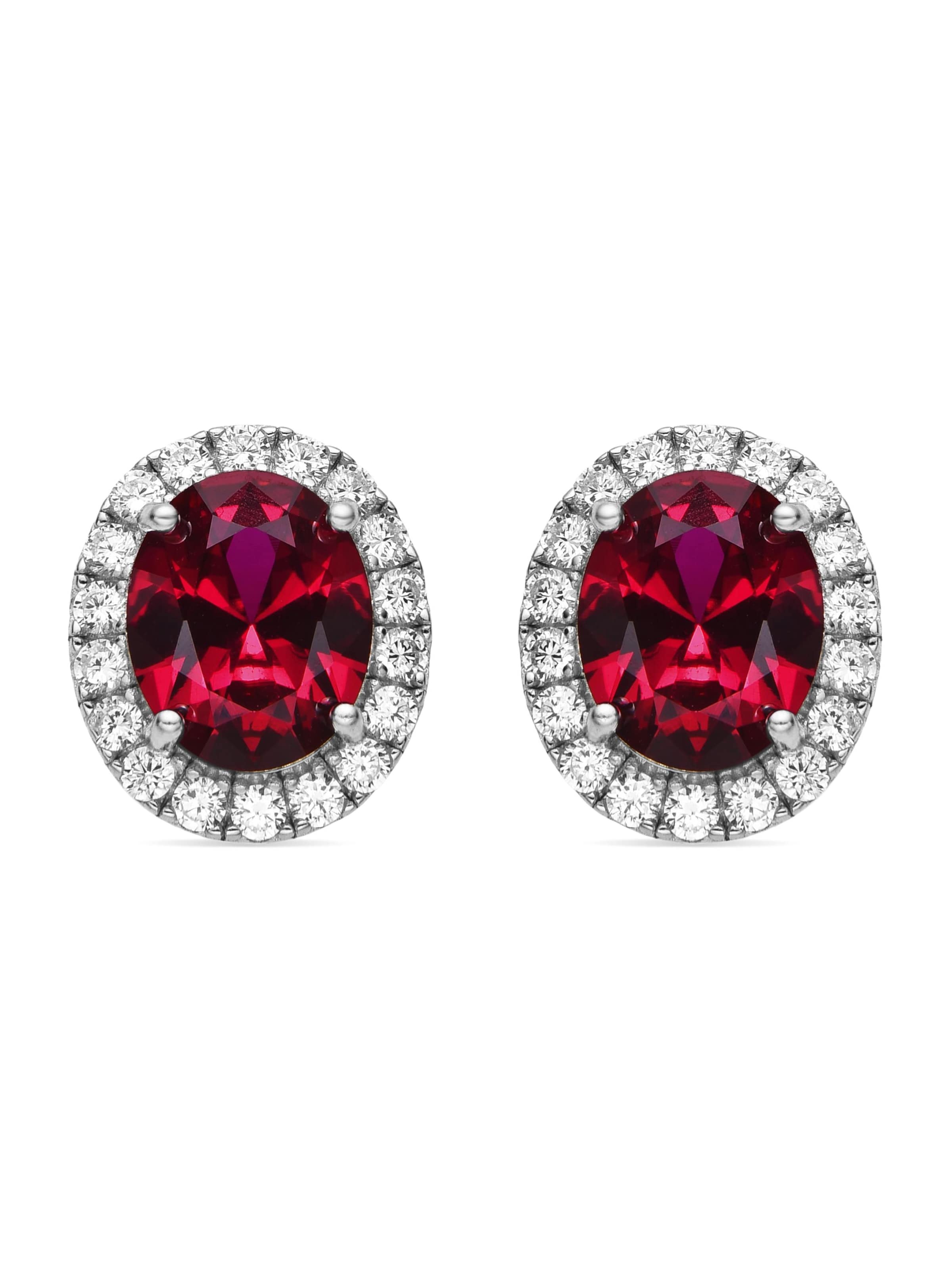 Luxenter Earrings 'Lyla' in Red: front