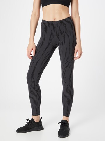 Skinny Pantalon de sport 'Future Icons Animal Print' ADIDAS SPORTSWEAR en gris : devant