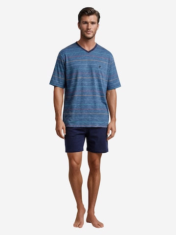 HAJO Pyjama kort 'Premium Cotton' in Blauw