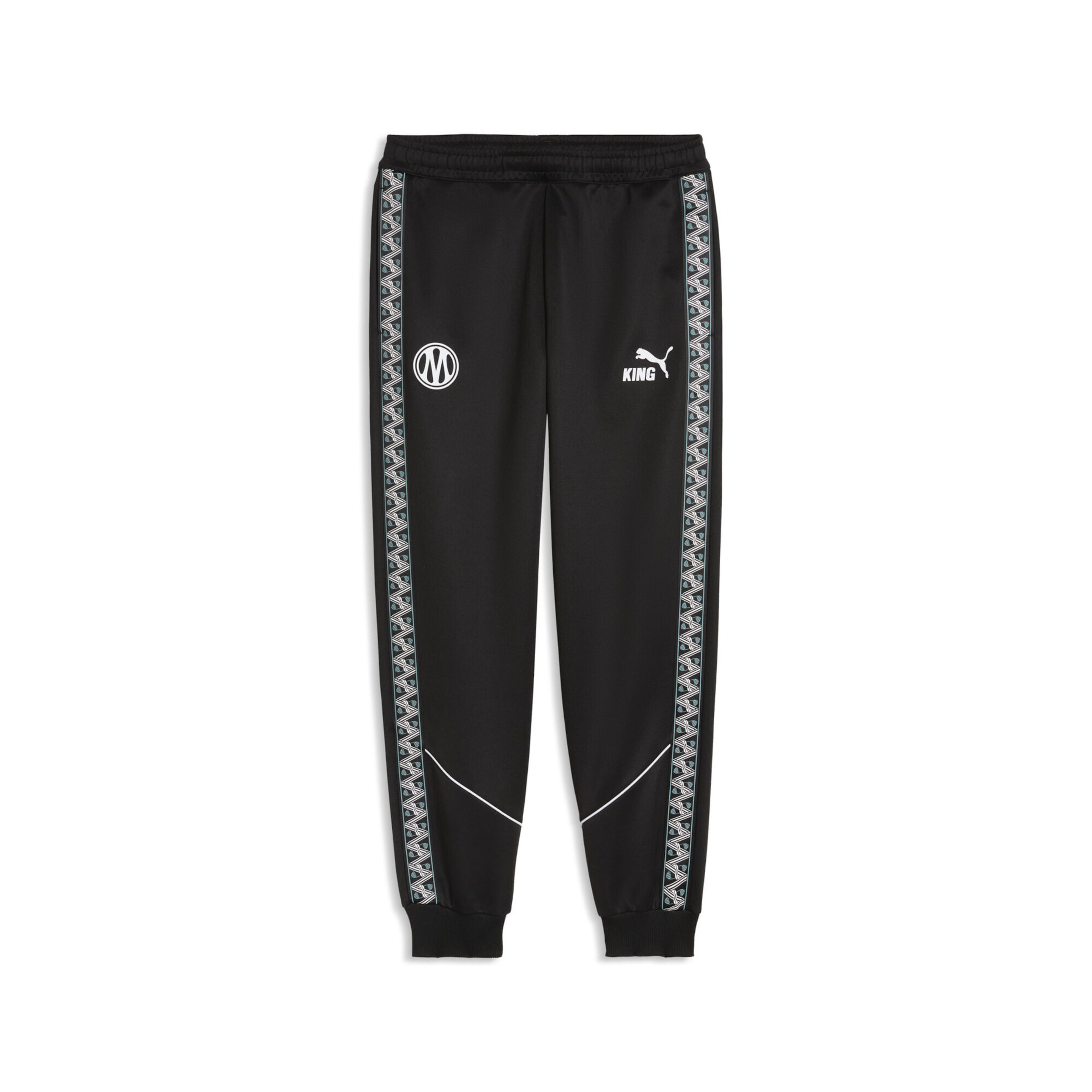 PUMA Tapered Sports trousers 'Olympique De Marseille King Anthem' in Black: front