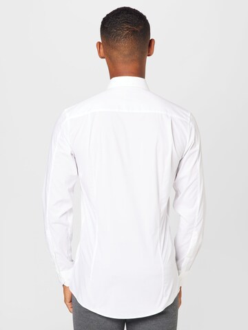 HUGO Slim fit Button Up Shirt 'Elisha' in White