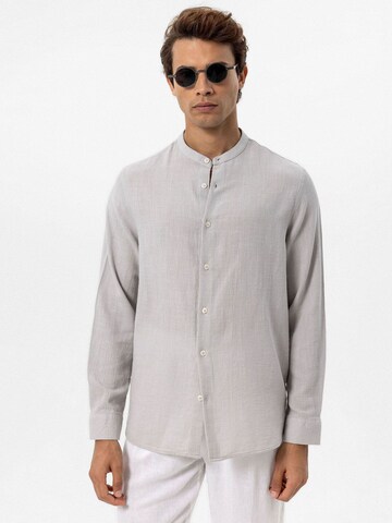 Antioch Regular Fit Hemd 'Italo' in Grau: Vorderseite