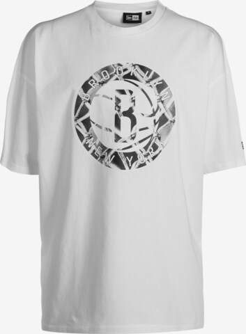 T-Shirt NEW ERA en blanc : devant