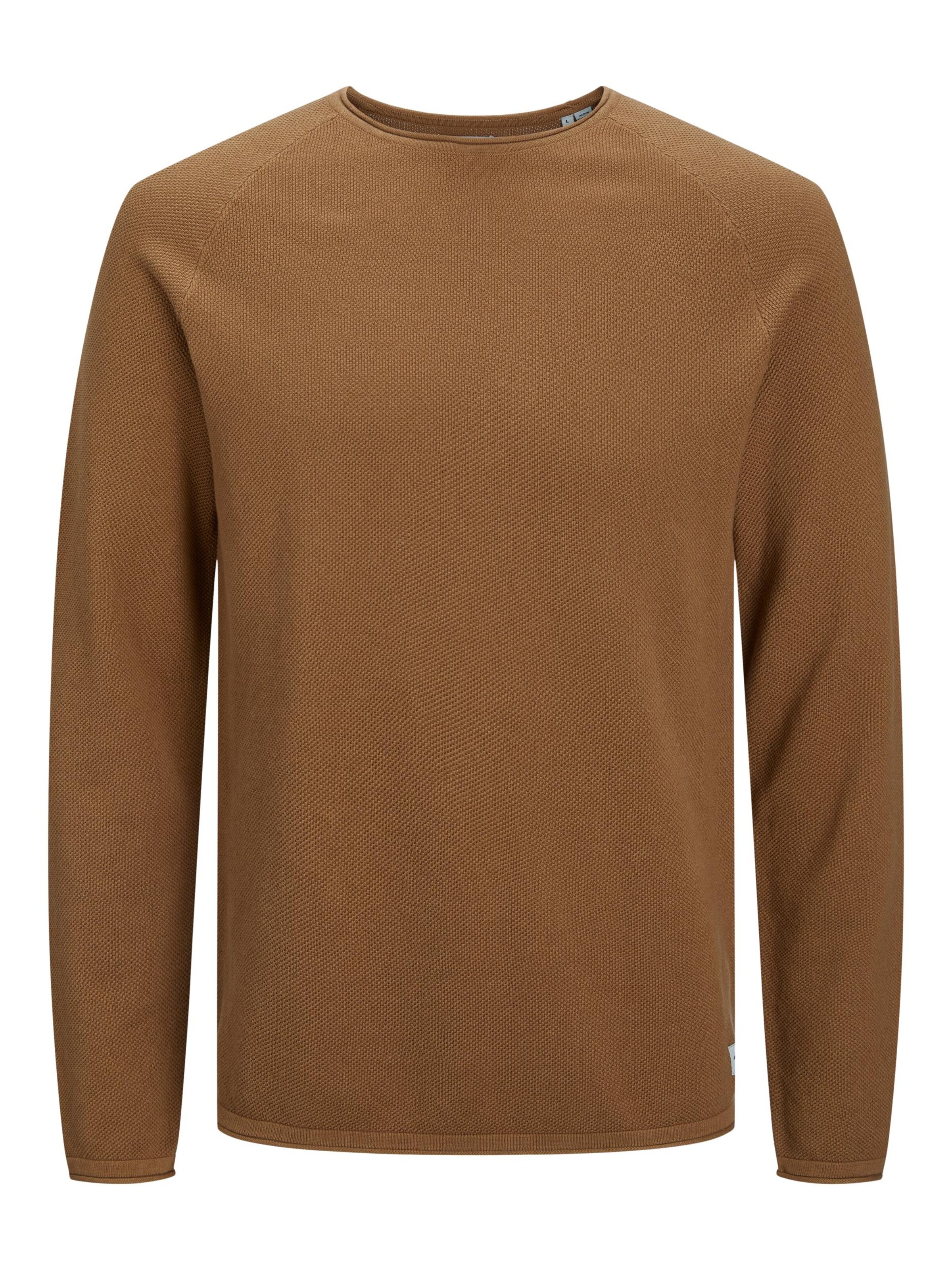 JACK & JONES Pulover 'Hill' | rjava barva: sprednja stran
