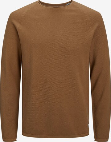 JACK & JONES Sweater 'Hill' in Brown: front