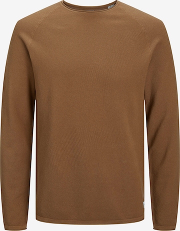 JACK & JONES Sweater 'Hill' in Brown: front