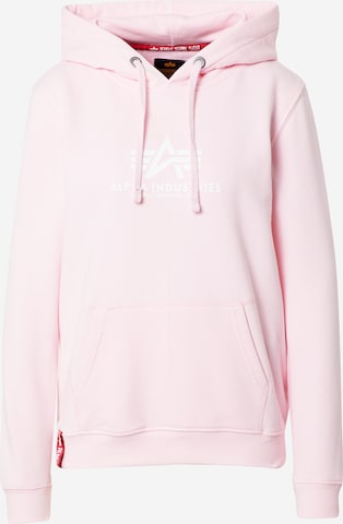 Sweat-shirt ALPHA INDUSTRIES en rose : devant