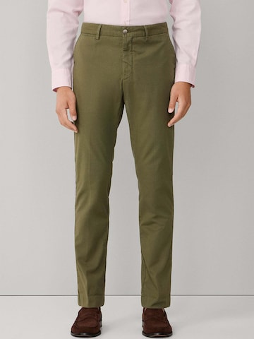 Coupe slim Pantalon chino Hackett London en vert : devant