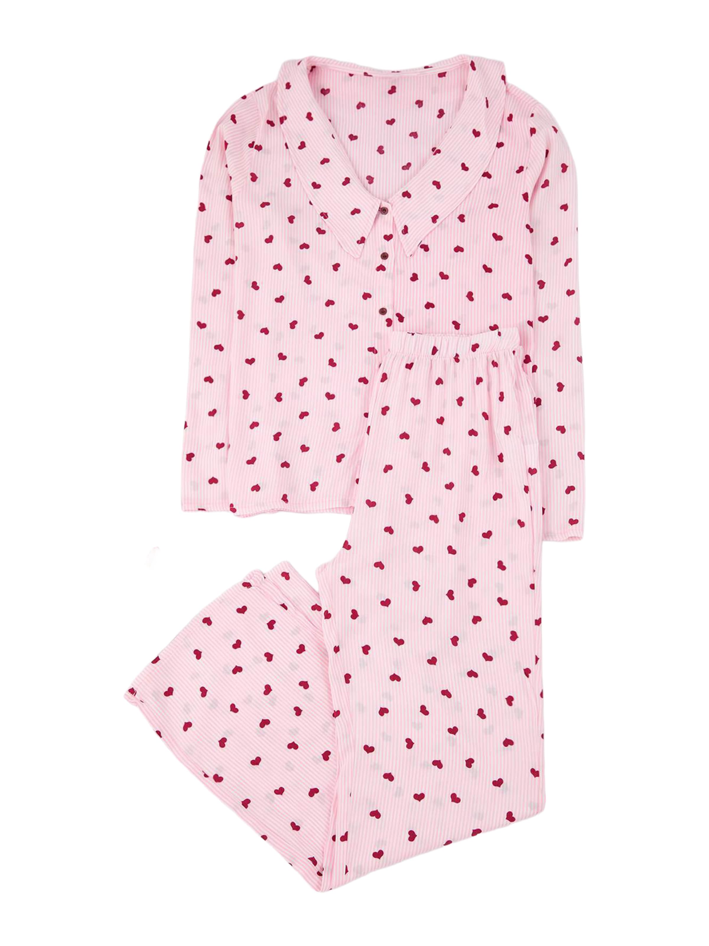 Trendyol Пижама в розово: отпред