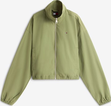 Tommy Jeans Преходно яке в зелено: отпред