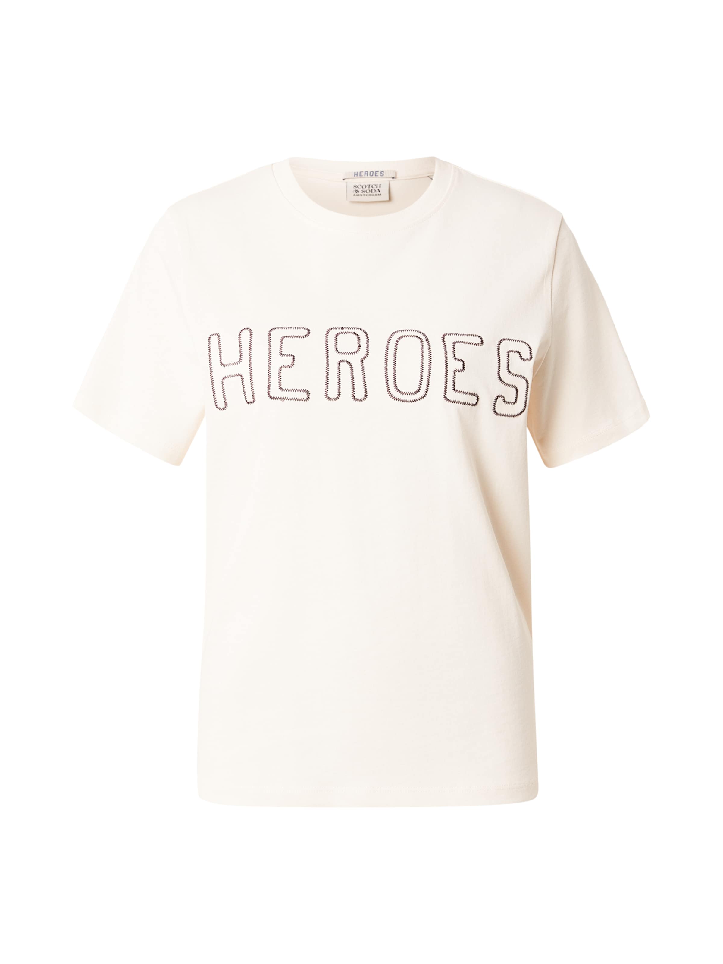 Tricou 'THE 40TH ANNIVERSARY' de la SCOTCH & SODA pe alb: față