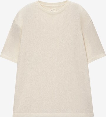 T-Shirt Pull&Bear en blanc : devant