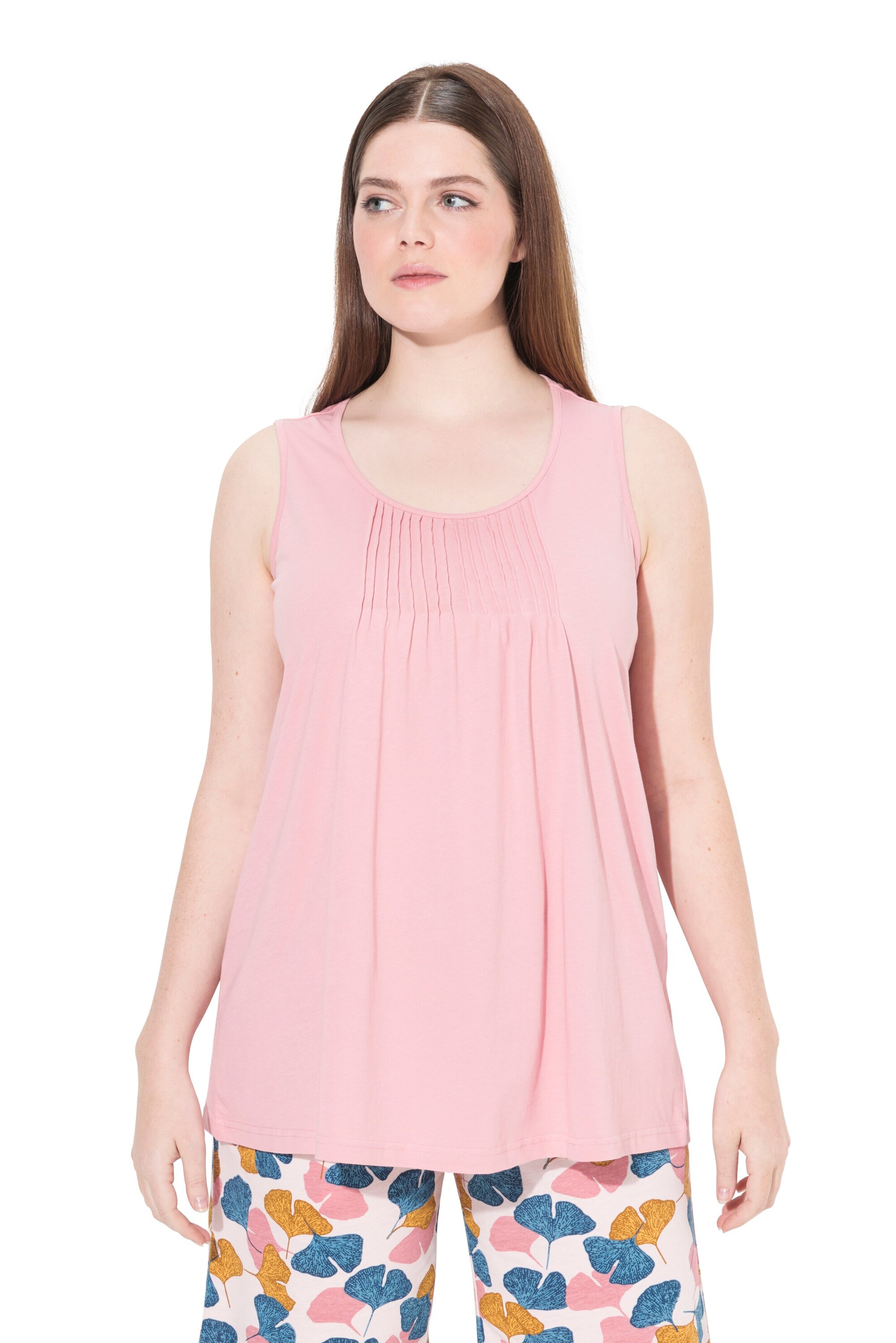 Ulla Popken Slaapshirt in Roze: voorkant